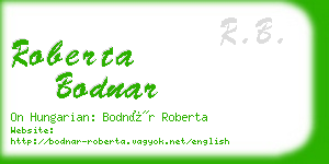 roberta bodnar business card